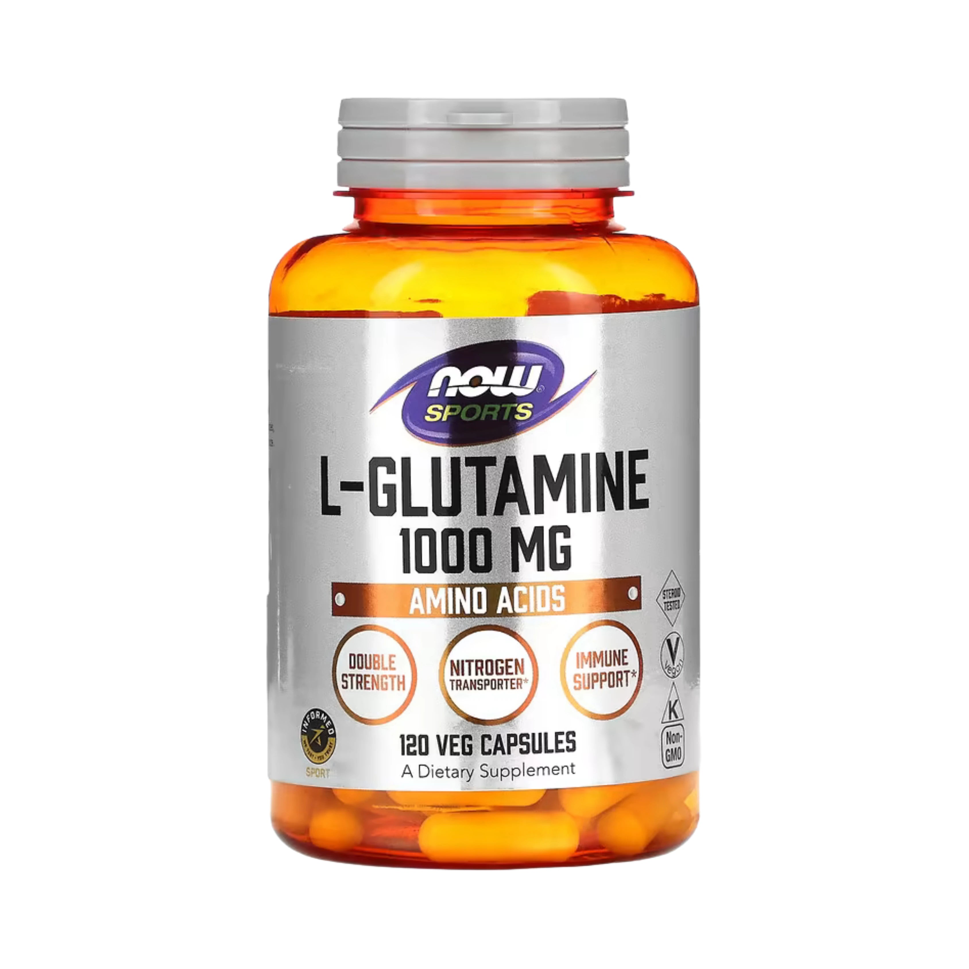 NOW Foods, Sports, L-Glutamine, 1,000 mg, 120 Veg Capsules