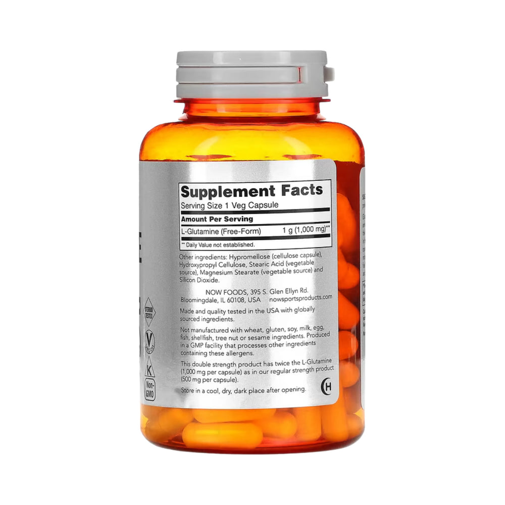 NOW Foods, Sports, L-Glutamine, 1,000 mg, 120 Veg Capsules