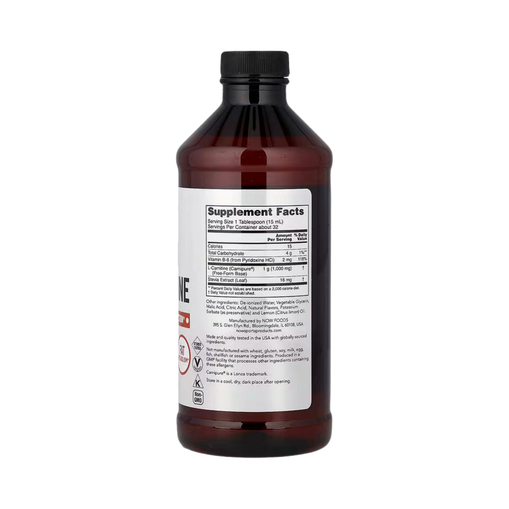 NOW Foods, Sports, Liquid L-Carnitine, Citrus, 16 fl oz, 473 ml