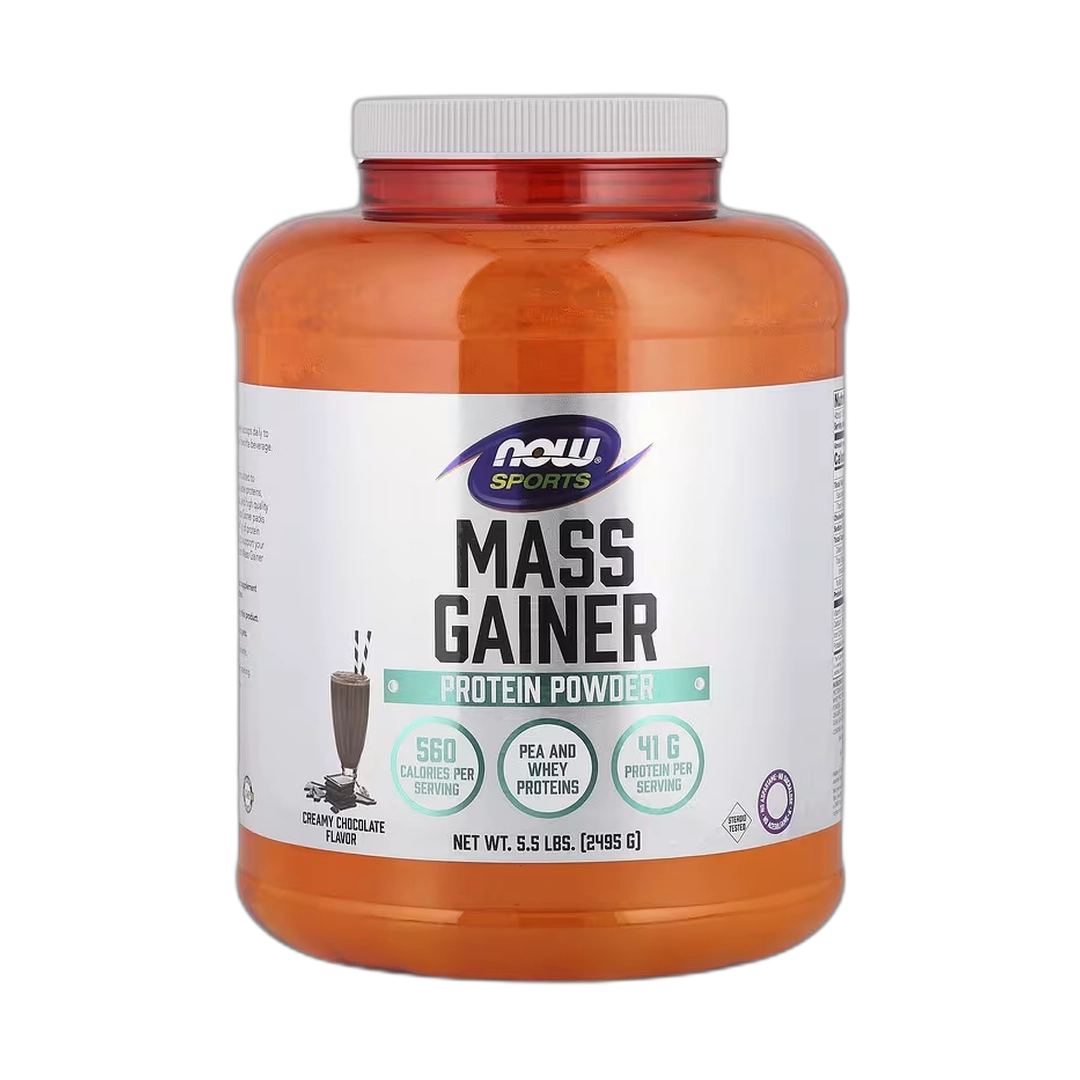NOW Foods, Sports, Mass Gainer Protein Powder, Creamy Chocolate , 5.5 lbs, 2,495 g