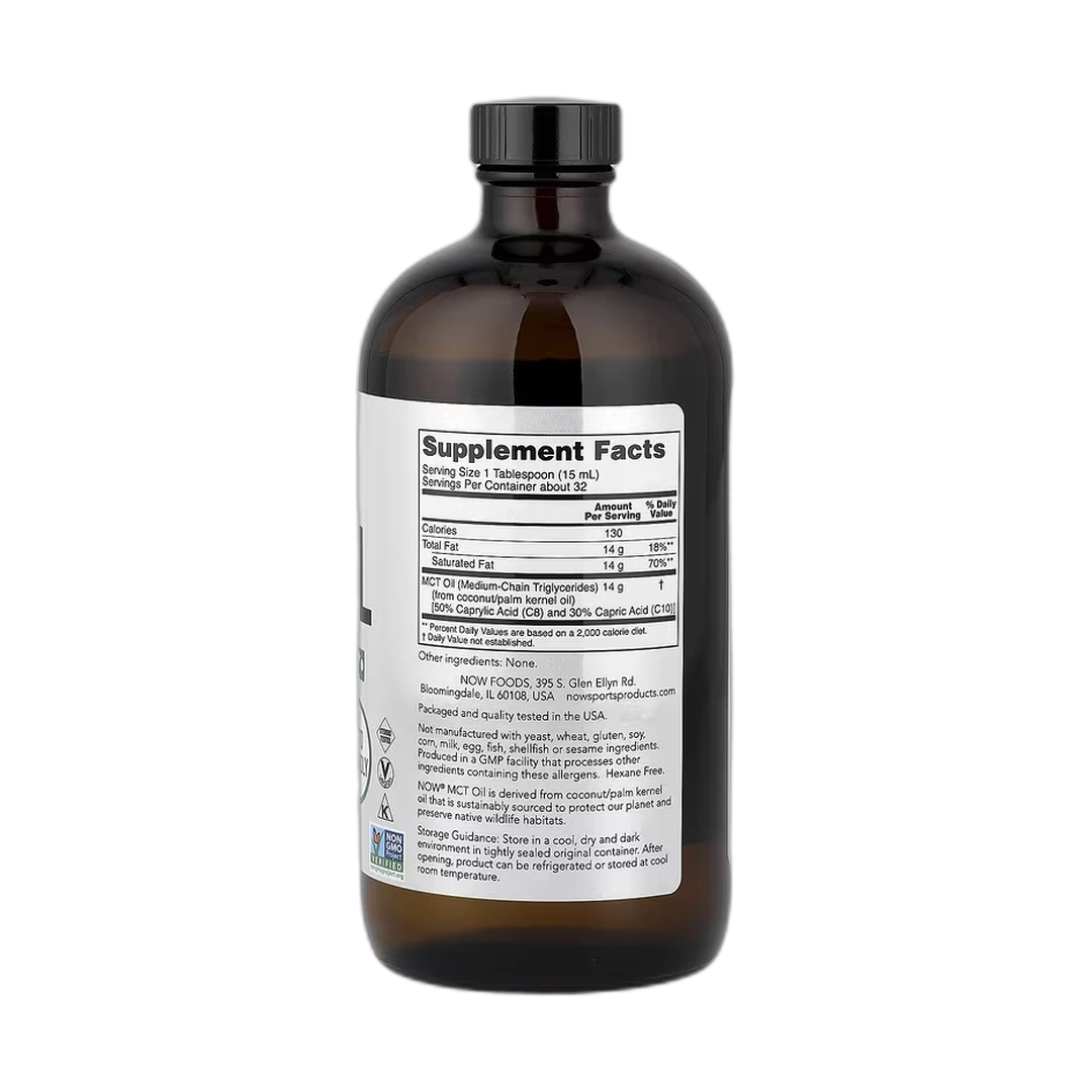 NOW Foods, Sports, MCT Oil, Unflavored, 16 fl oz, 473 ml