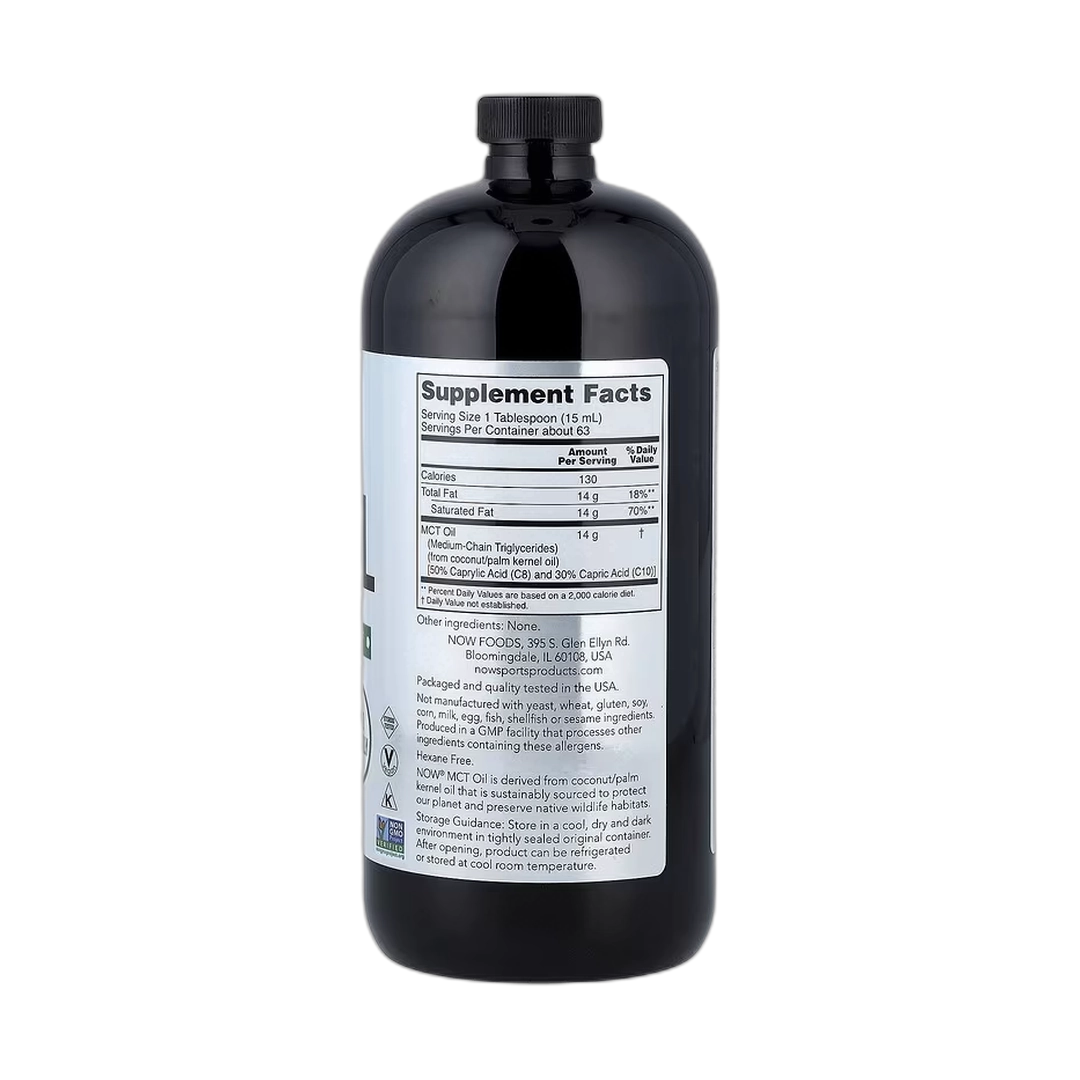 NOW Foods, Sports, MCT Oil, Unflavored, 32 fl oz, 946 ml
