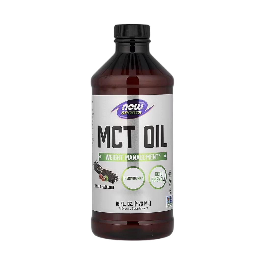NOW Foods, Sports, MCT Oil, Vanilla Hazelnut, 16 fl oz, 473 ml