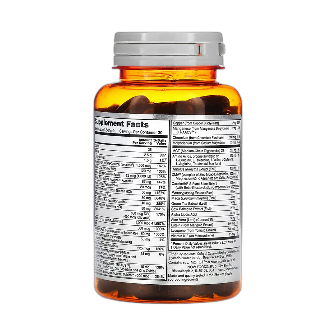 NOW Foods, Sports, Men's Active Sports Multi, 90 Softgels