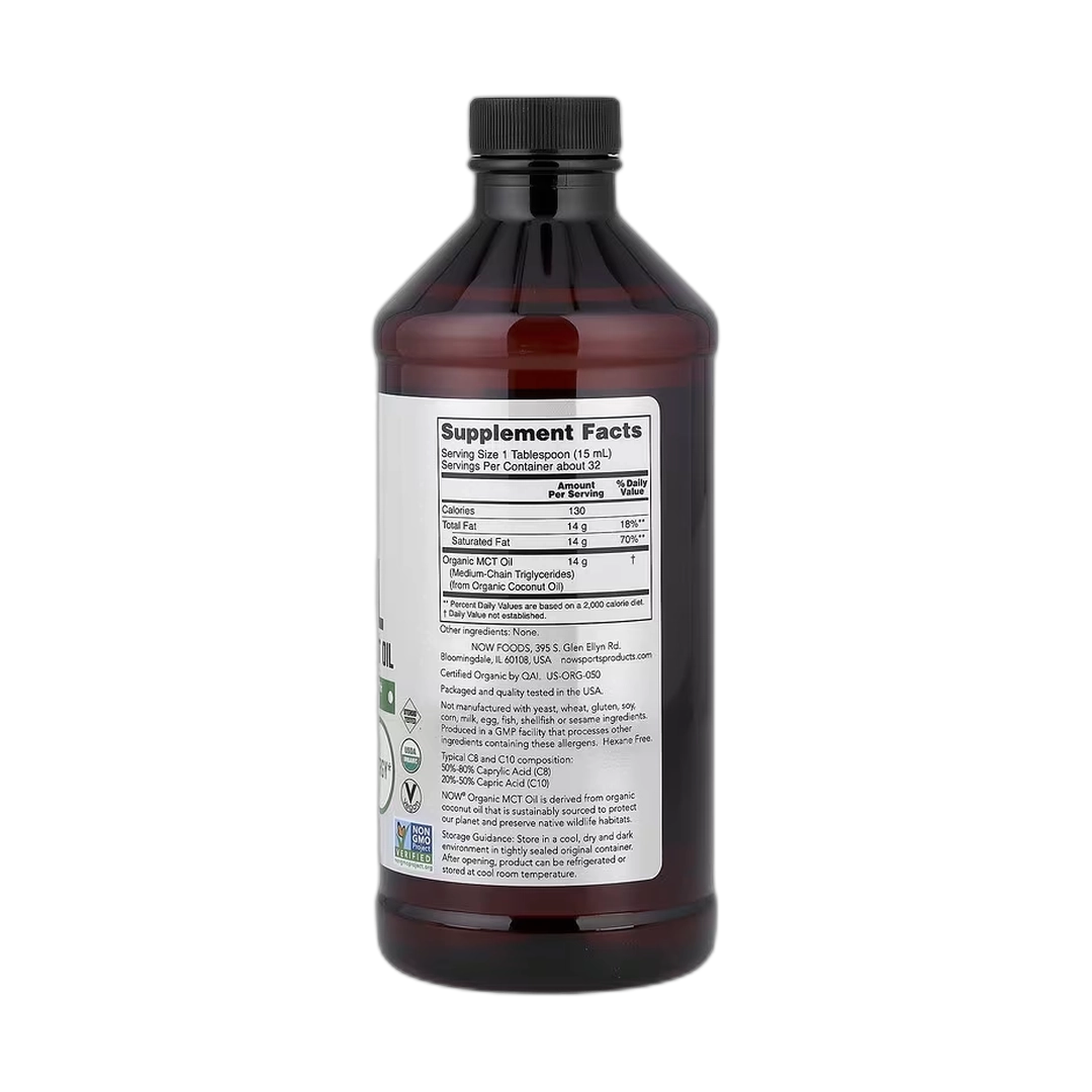 NOW Foods, Sports, Organic MCT Oil, 16 fl oz, 473 ml