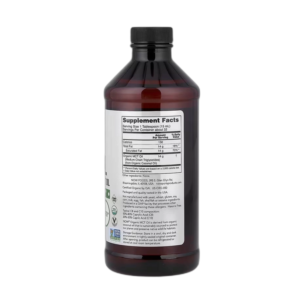 NOW Foods, Sports, Organic MCT Oil, 16 fl oz, 473 ml