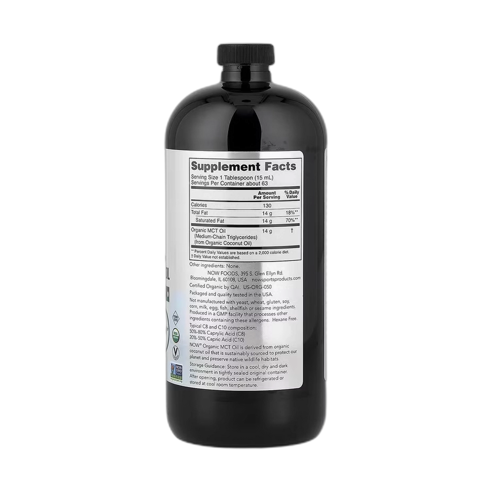 NOW Foods, Sports, Organic MCT Oil, 32 fl oz, 946 ml