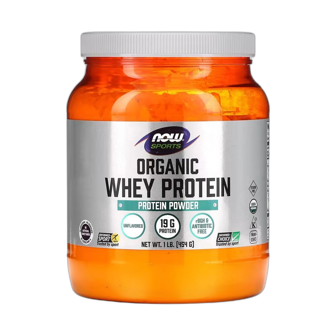 NOW Foods, Sports, Organic Whey Protein, Unflavored, 1 lb, 454 g
