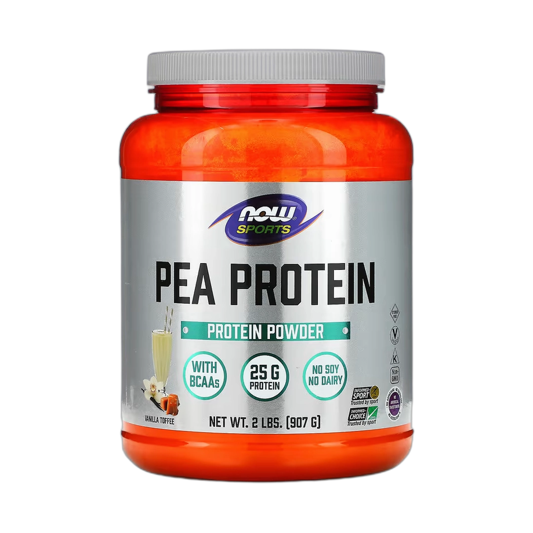 NOW Foods, Sports, Pea Protein, Vanilla Toffee, 2 lbs, 907 g