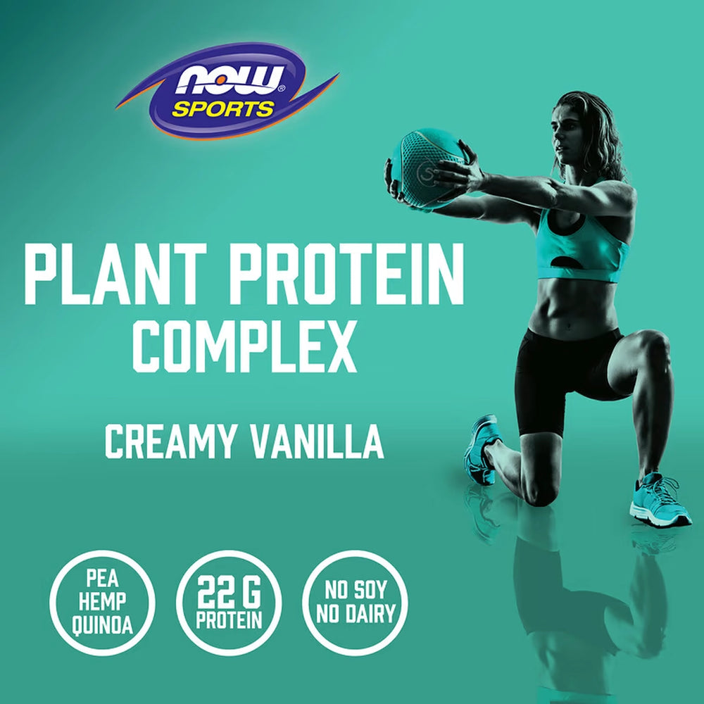NOW Foods, Sports, Plant Protein Complex, Creamy Vanilla, 2 lbs, 907 g
