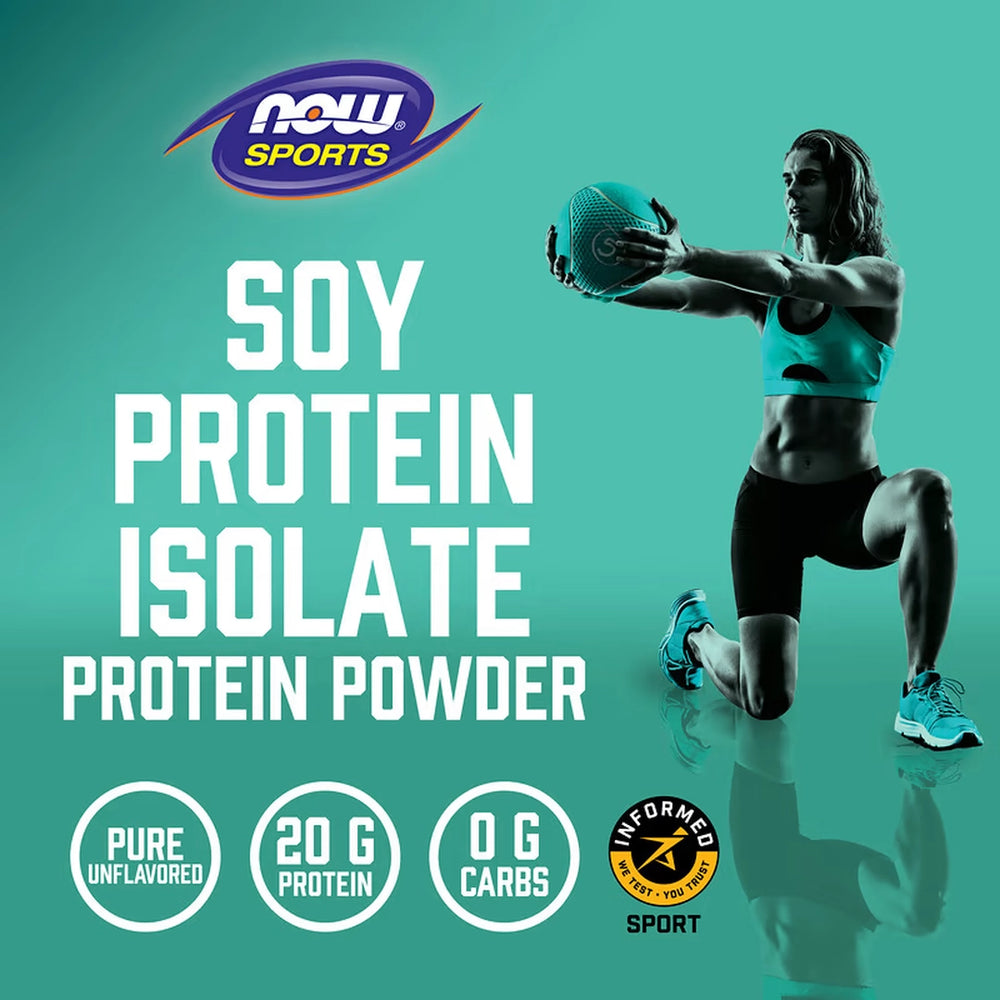 NOW Foods, Sports, Soy Protein Isolate, Pure Unflavored, 1.2 lbs, 544 g