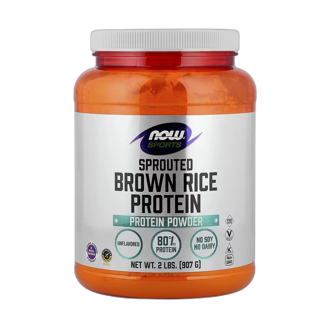 NOW Foods, Sports, Sprouted Brown Rice Protein Powder, Unflavored, 2 lbs, 907 g