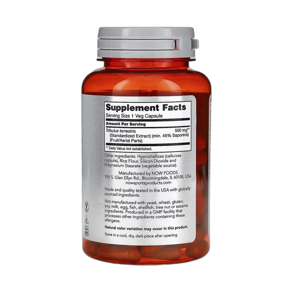 NOW Foods, Sports, Tribulus, Men's Health, 500 mg, 100 Veg Capsules