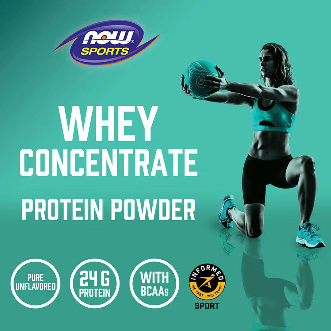 NOW Foods, Sports, Whey Protein Concentrate Protein Powder, Unflavored, 1.5 lbs, 680 g
