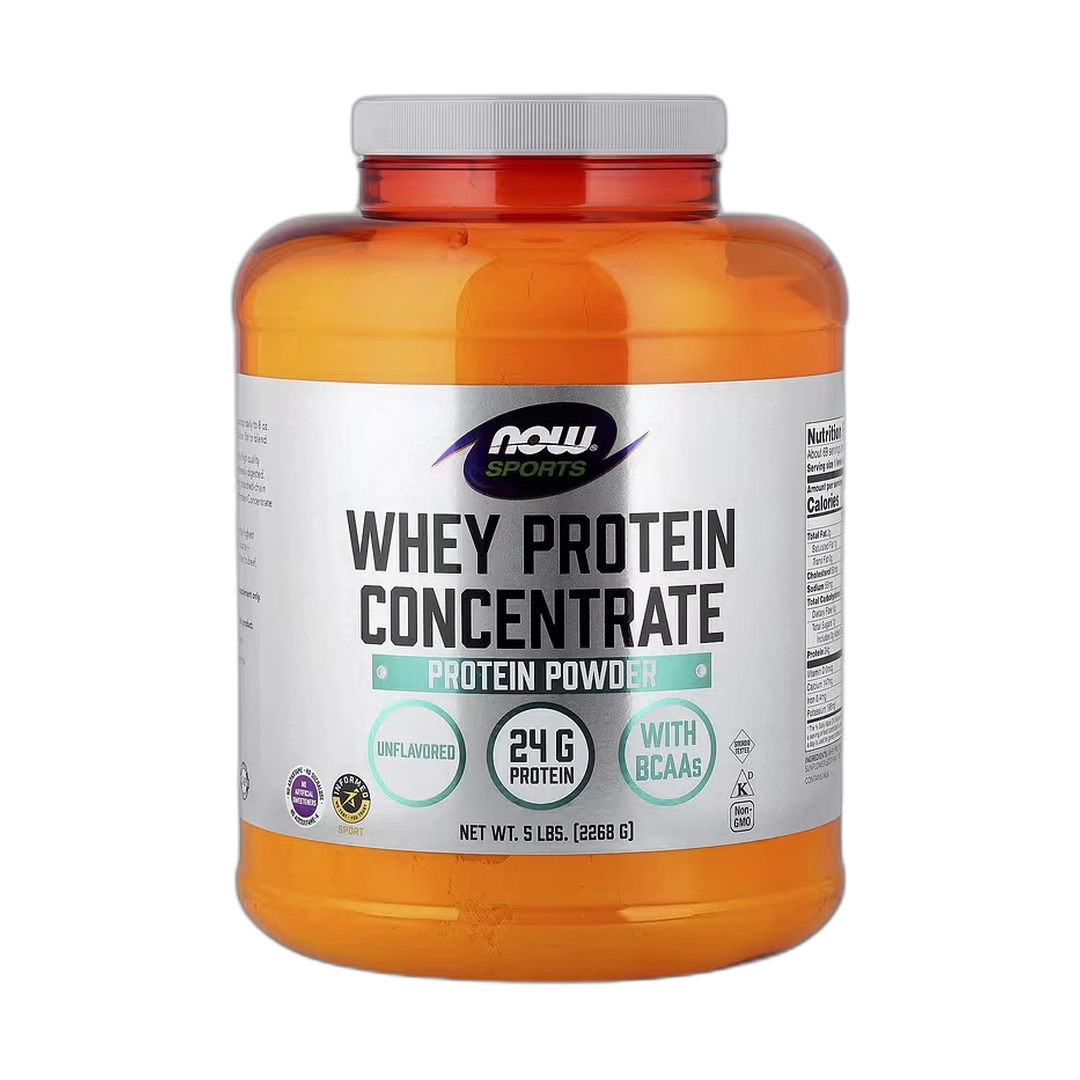 NOW Foods, Sports, Whey Protein Concentrate Protein Powder, Unflavored, 5 lbs, 2268 g