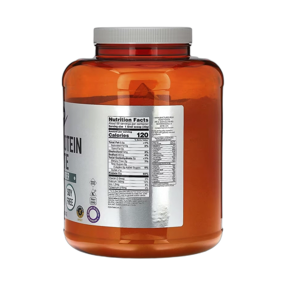 NOW Foods, Sports, Whey Protein Isolate, Creamy Chocolate, 5 lbs, 2,268 g