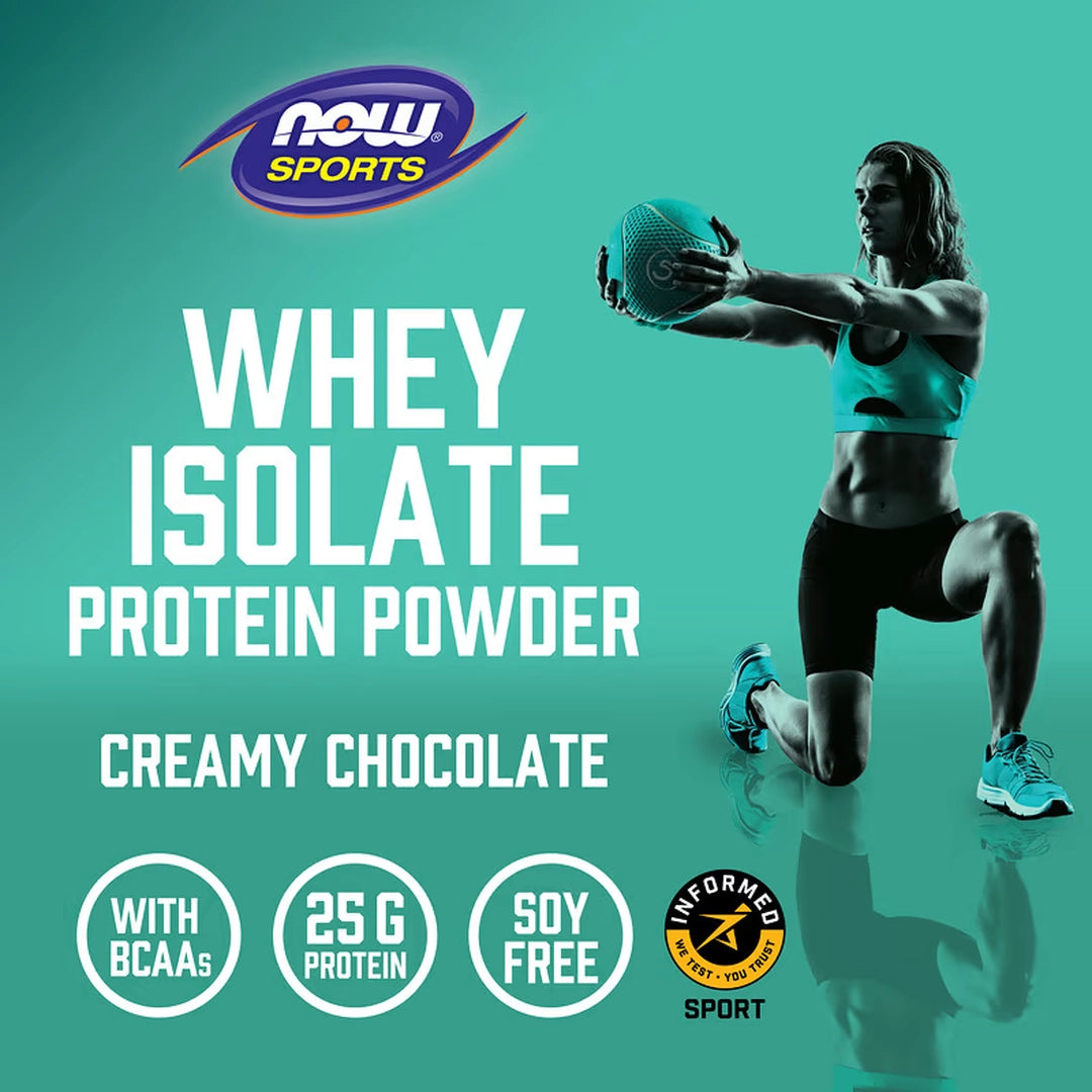 NOW Foods, Sports, Whey Protein Isolate, Creamy Chocolate, 5 lbs, 2,268 g