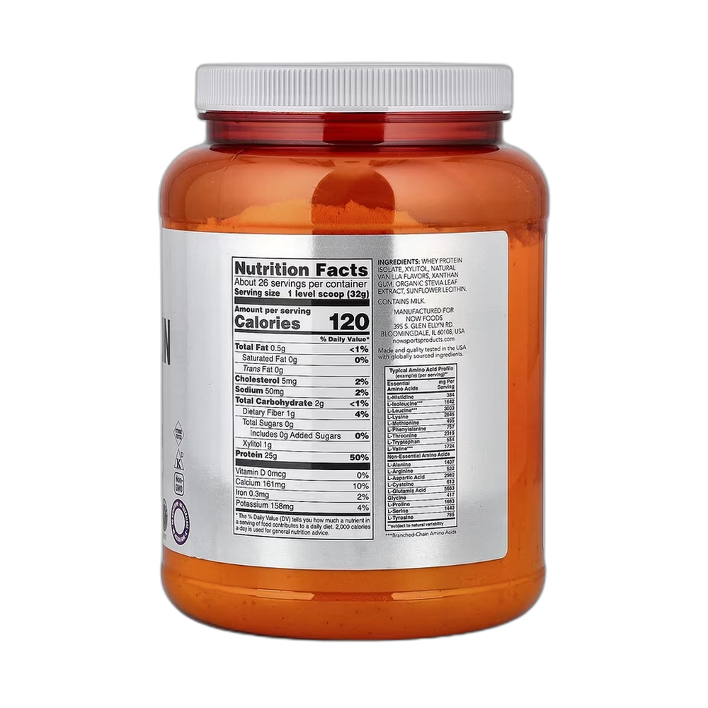 NOW Foods, Sports, Whey Protein Isolate, Creamy Vanilla, 1.8 lbs, 816 g