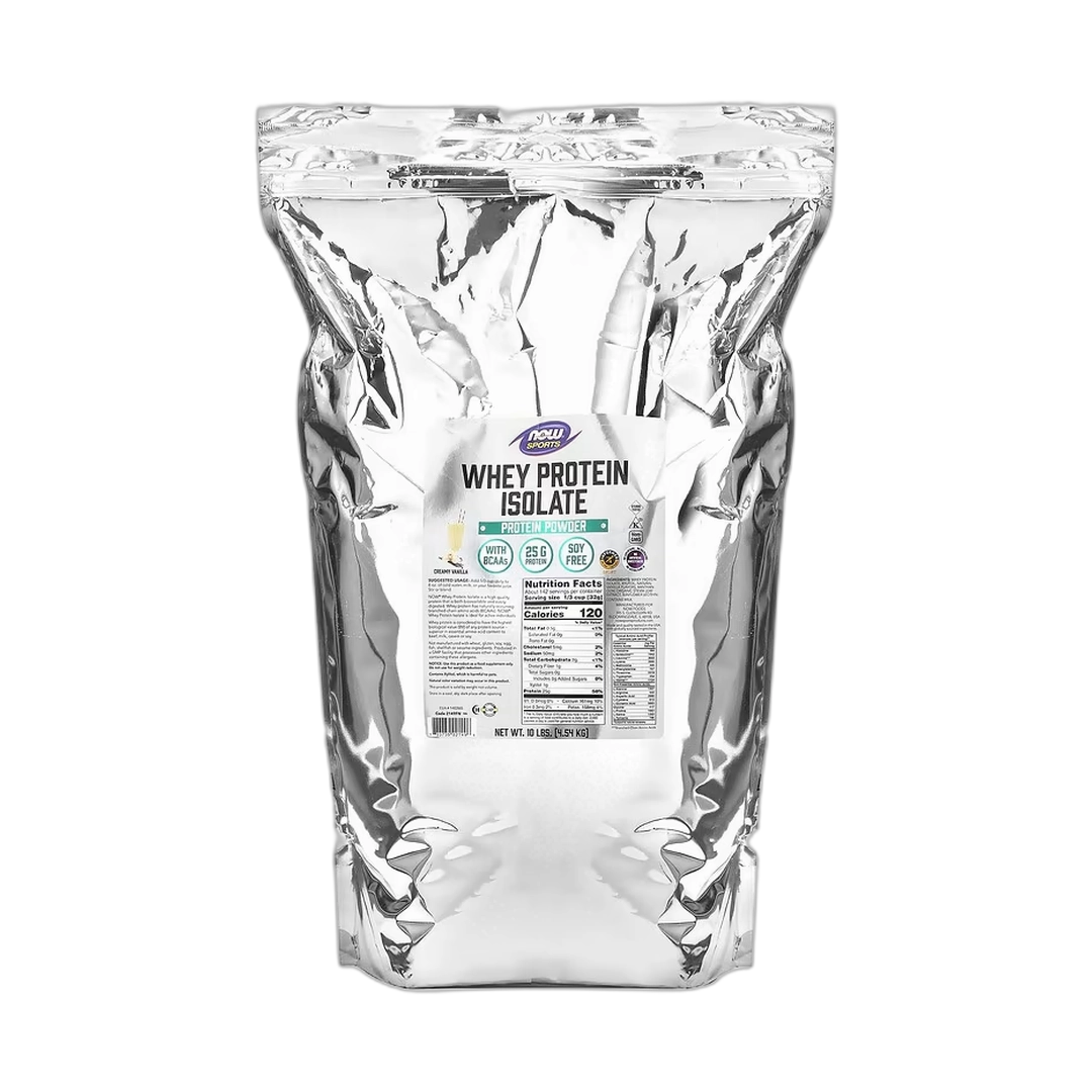 NOW Foods, Sports, Whey Protein Isolate, Creamy Vanilla, 10 lbs, 4.54 kg