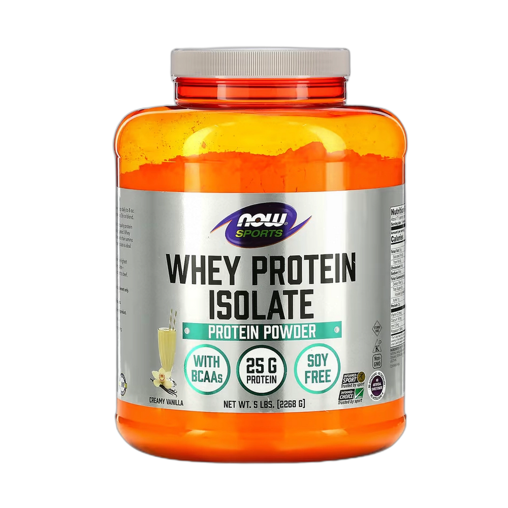 NOW Foods, Sports, Whey Protein Isolate, Creamy Vanilla, 5 lbs, 2268 g