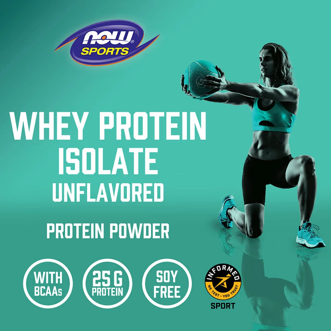 NOW Foods, Sports, Whey Protein Isolate, Unflavored, 1.2 lbs, 544 g