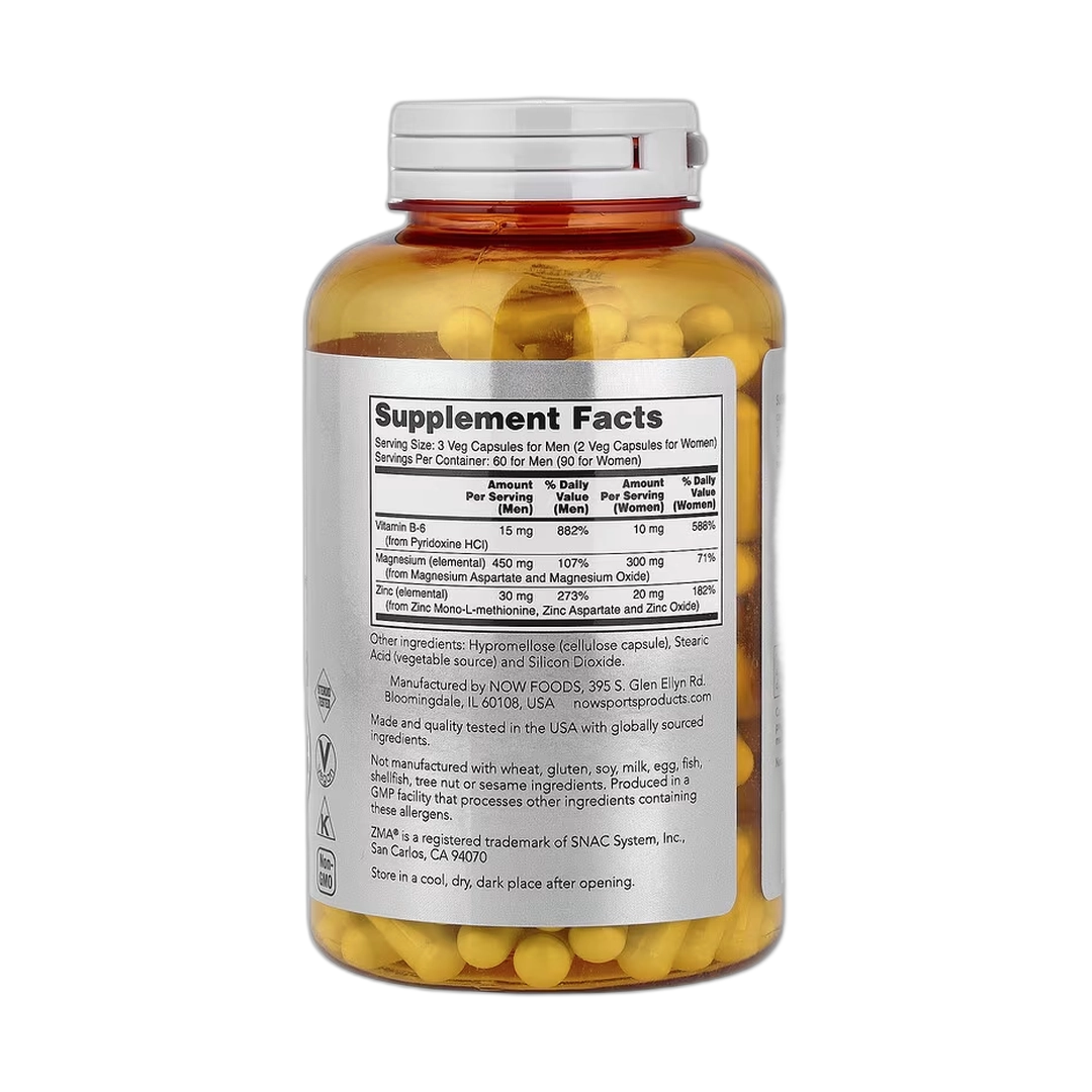 NOW Foods, Sports, ZMA, 180 Veg Capsules