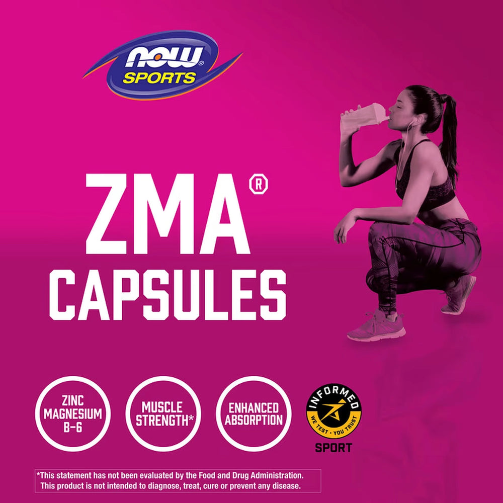 NOW Foods, Sports, ZMA, 90 Veg Capsules