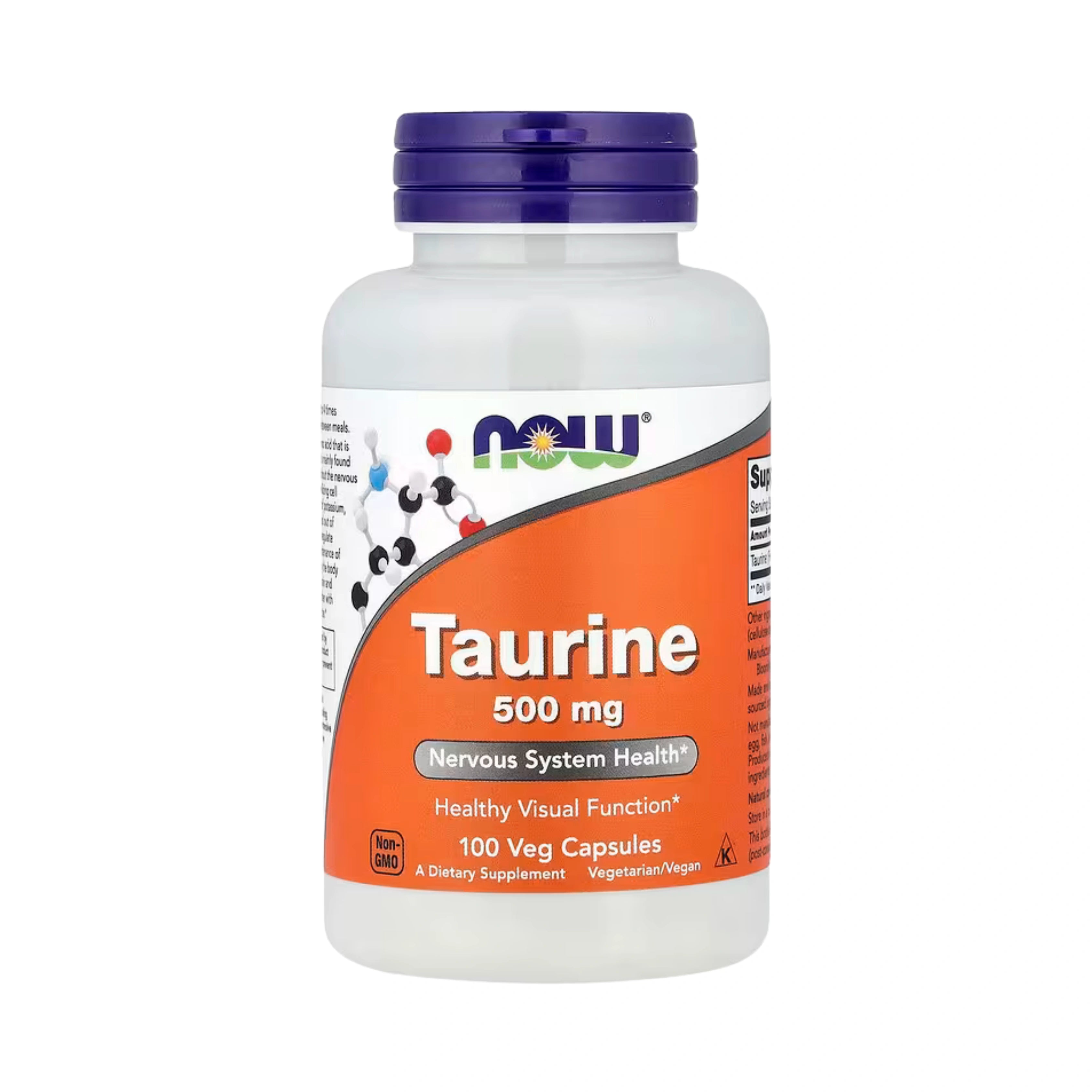 NOW Foods, Taurine, 500 mg, 100 Veg Capsules