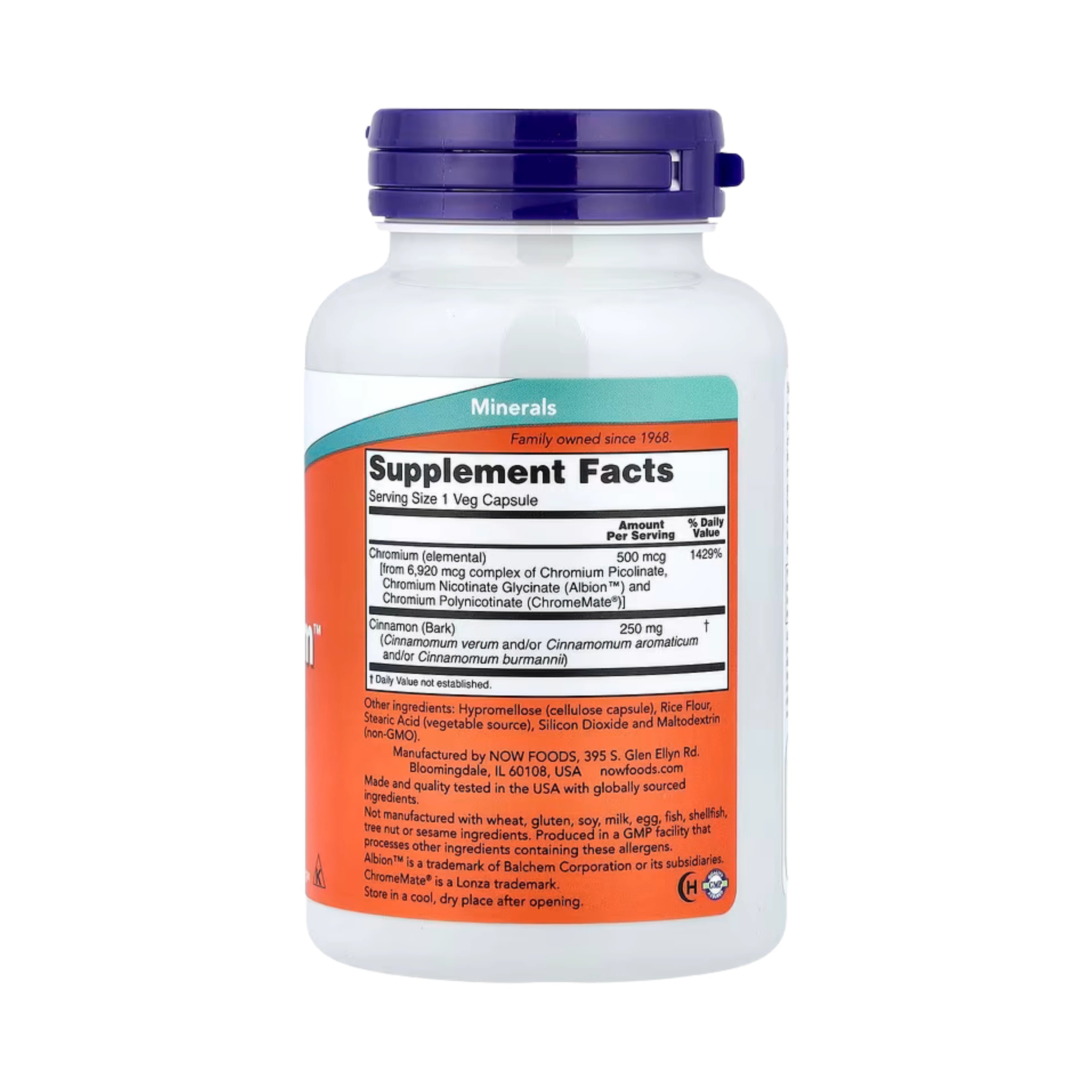 NOW Foods, Tri-Chromium, 180 Veg Capsules