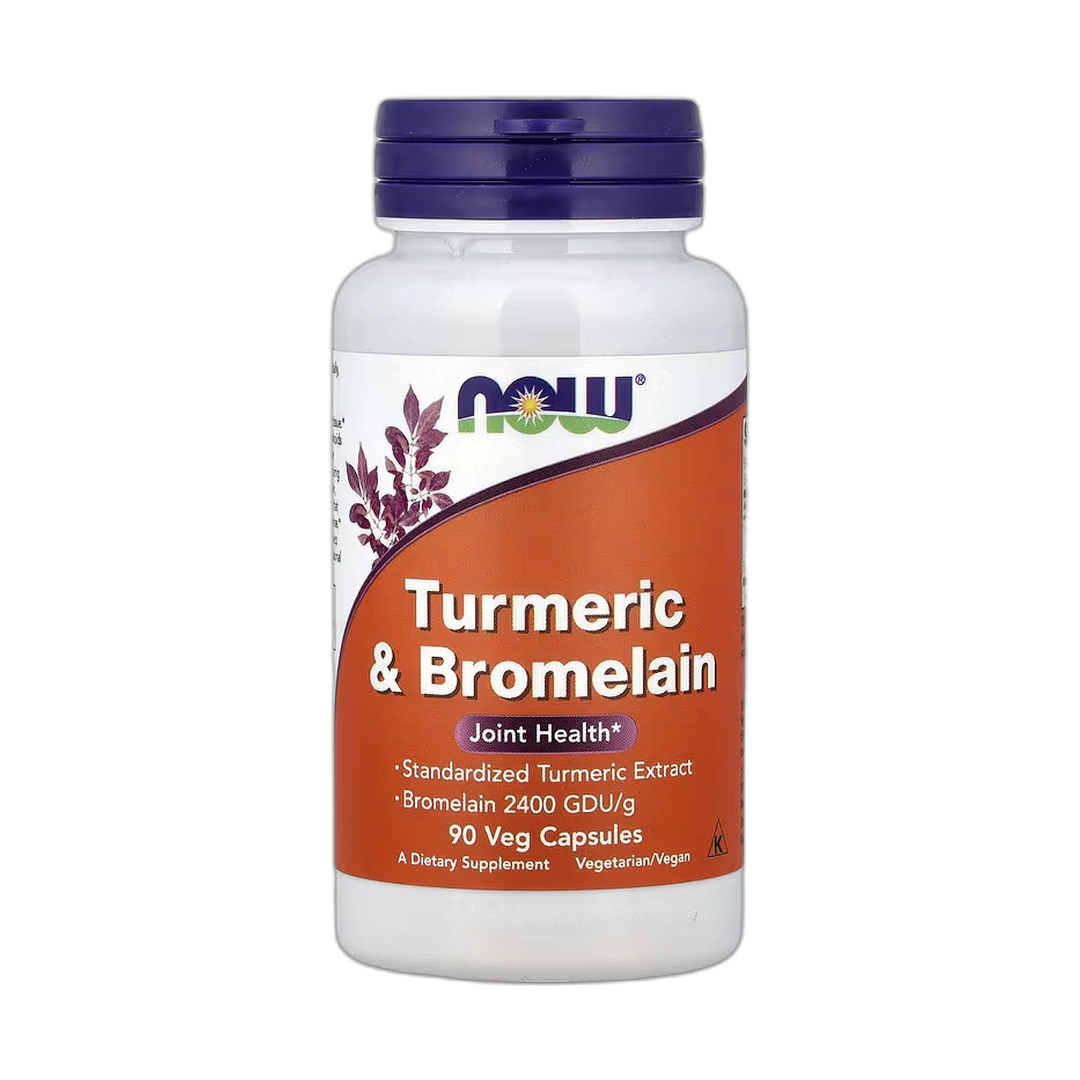 NOW Foods, Turmeric & Bromelain, 90 Veg Capsules