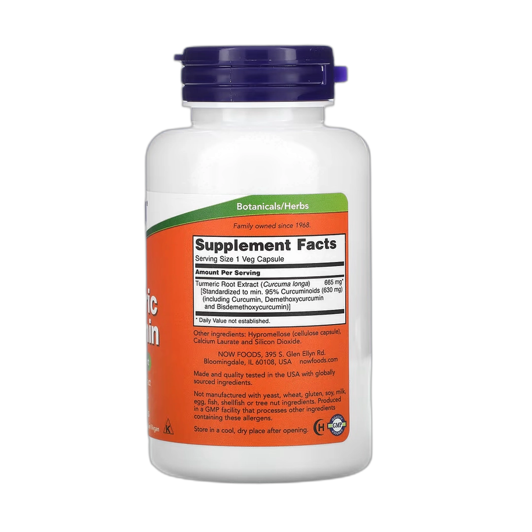 NOW Foods, Turmeric Curcumin, 60 Veg Capsules