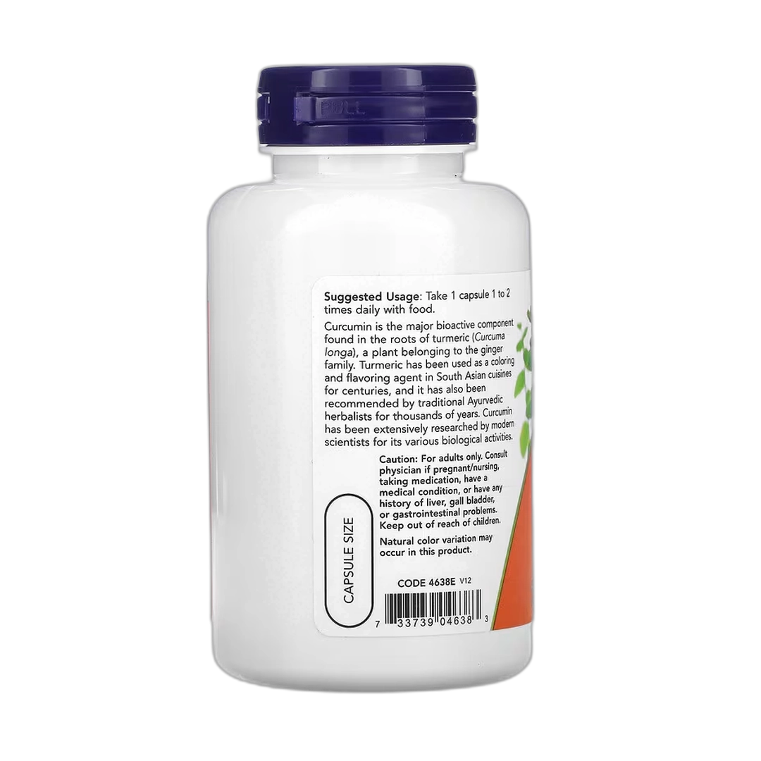 NOW Foods, Turmeric Curcumin, 60 Veg Capsules