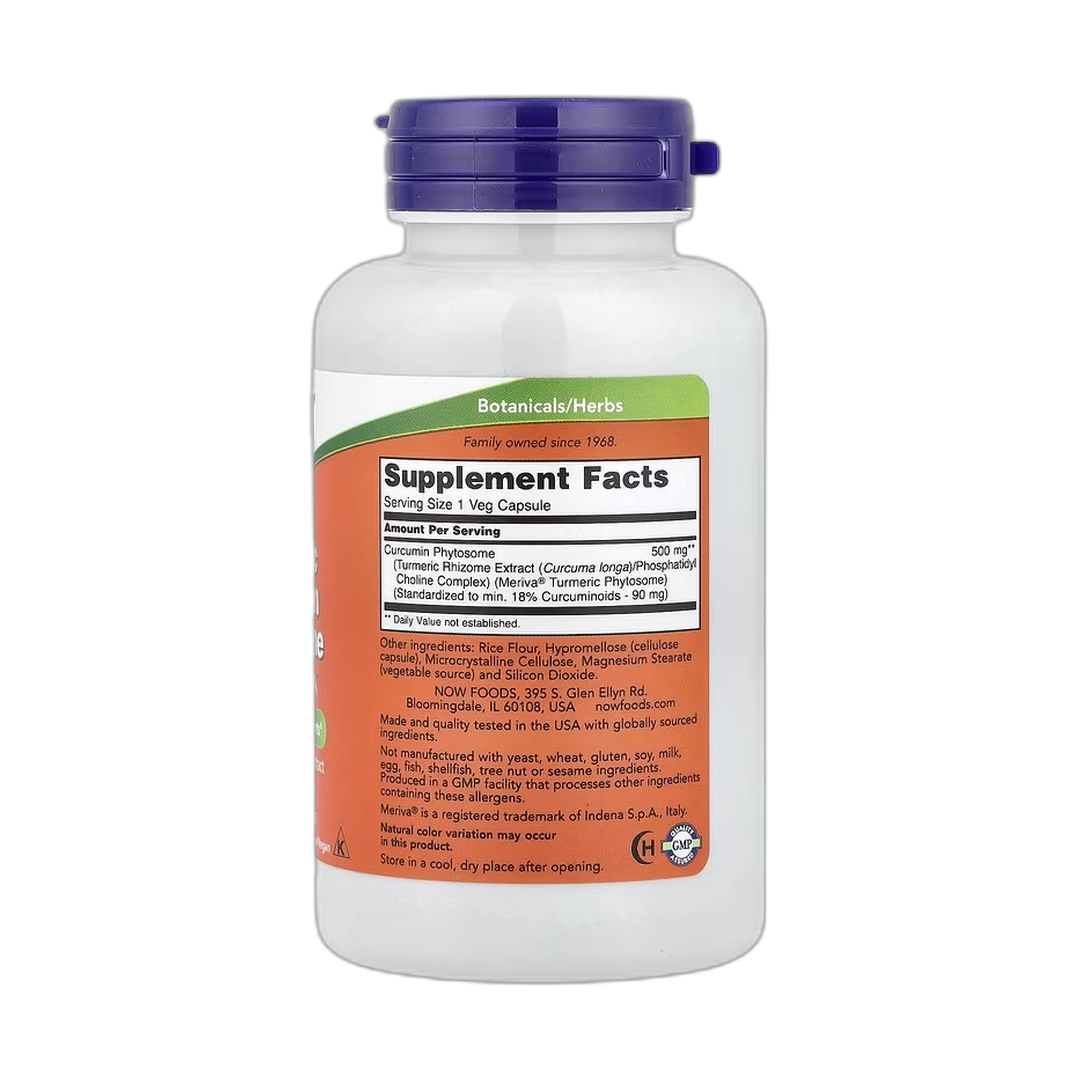 NOW Foods, Turmeric Curcumin Phytosome with Meriva, 60 Veg Capsules