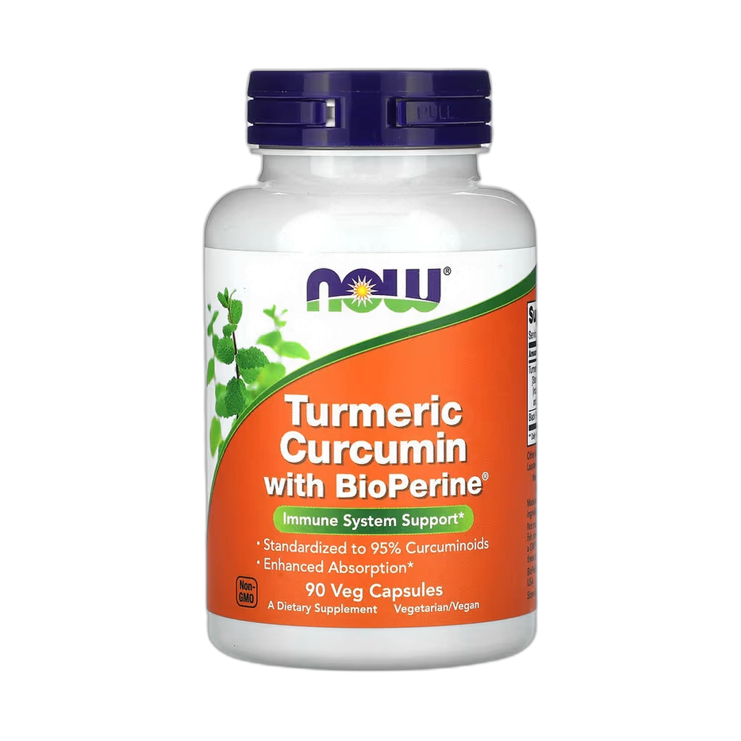 NOW Foods, Turmeric Curcumin with BioPerine, 90 Veg Capsules
