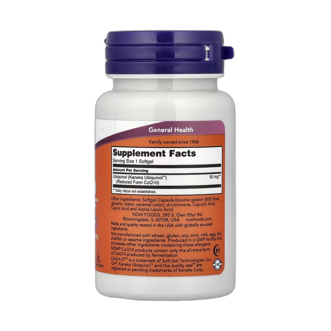 NOW Foods, Ubiquinol CoQH-CF, 50 mg, 60 Softgels