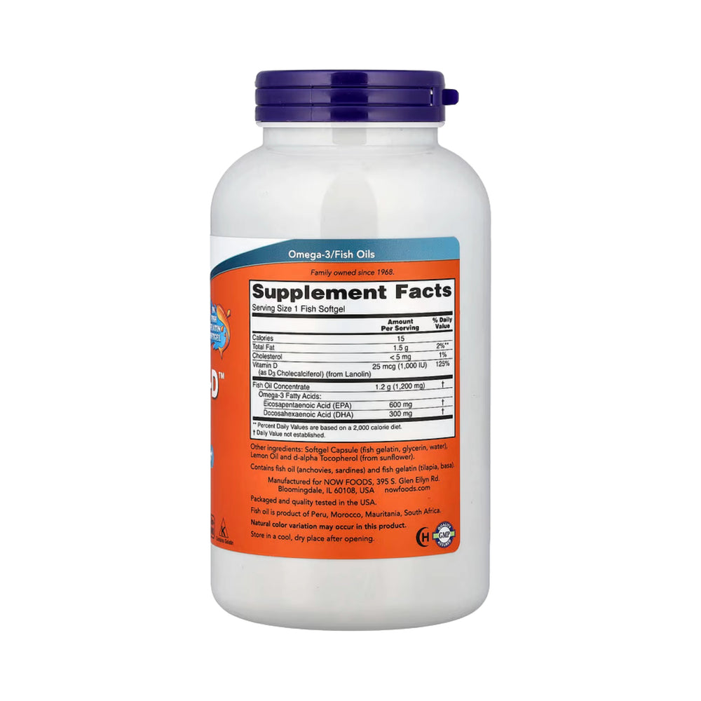 NOW Foods, Ultra Omega 3-D Fish Oil, 180 Fish Softgels