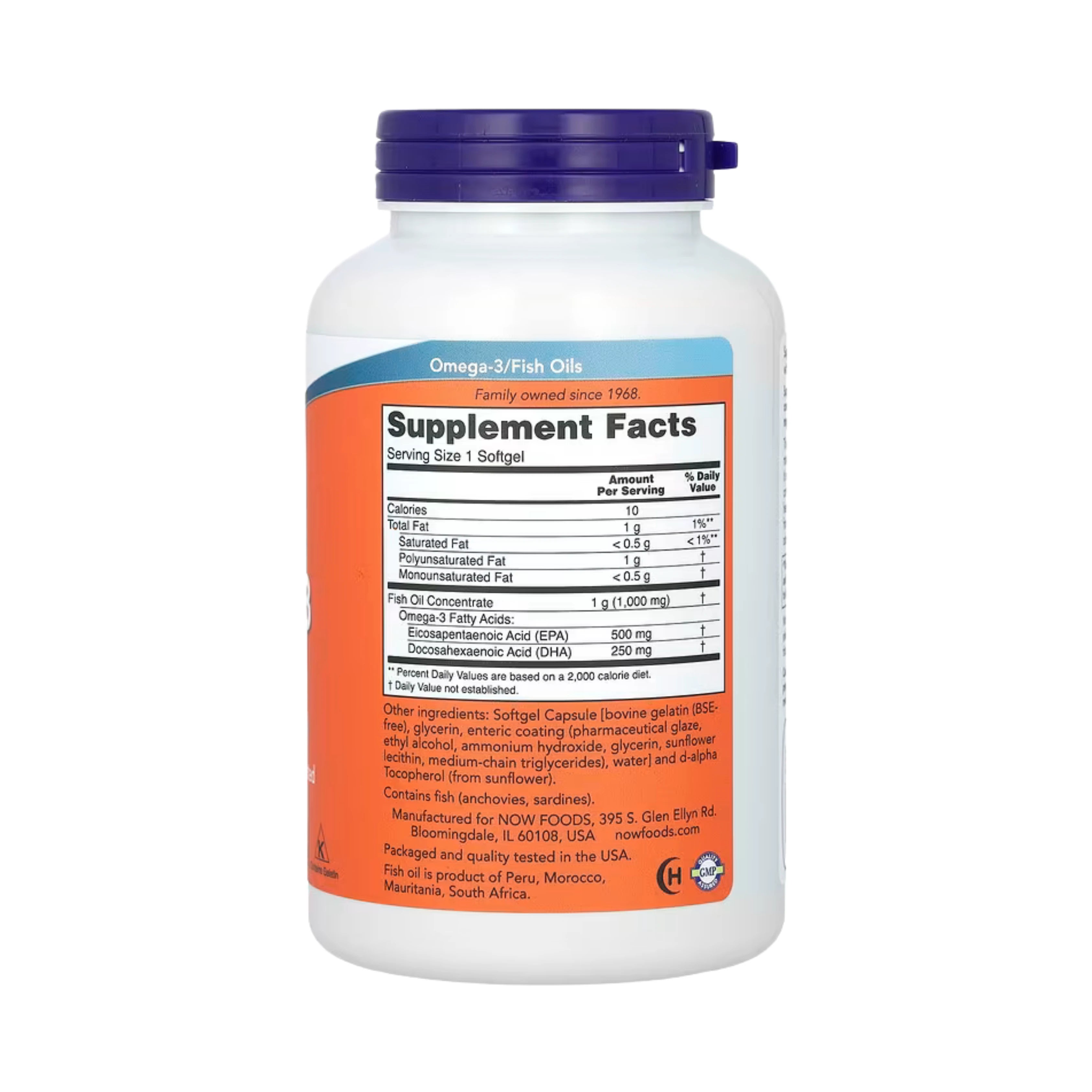 NOW Foods, Ultra Omega-3 Fish Oil, 180 Softgels