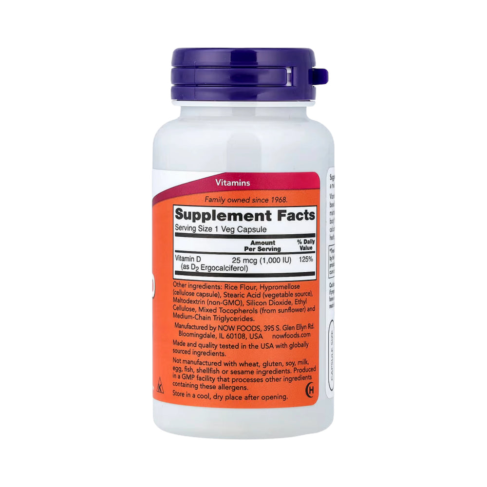 NOW Foods, Vegetarian Dry Vitamin D, 1,000 IU, 120 Veg Capsules