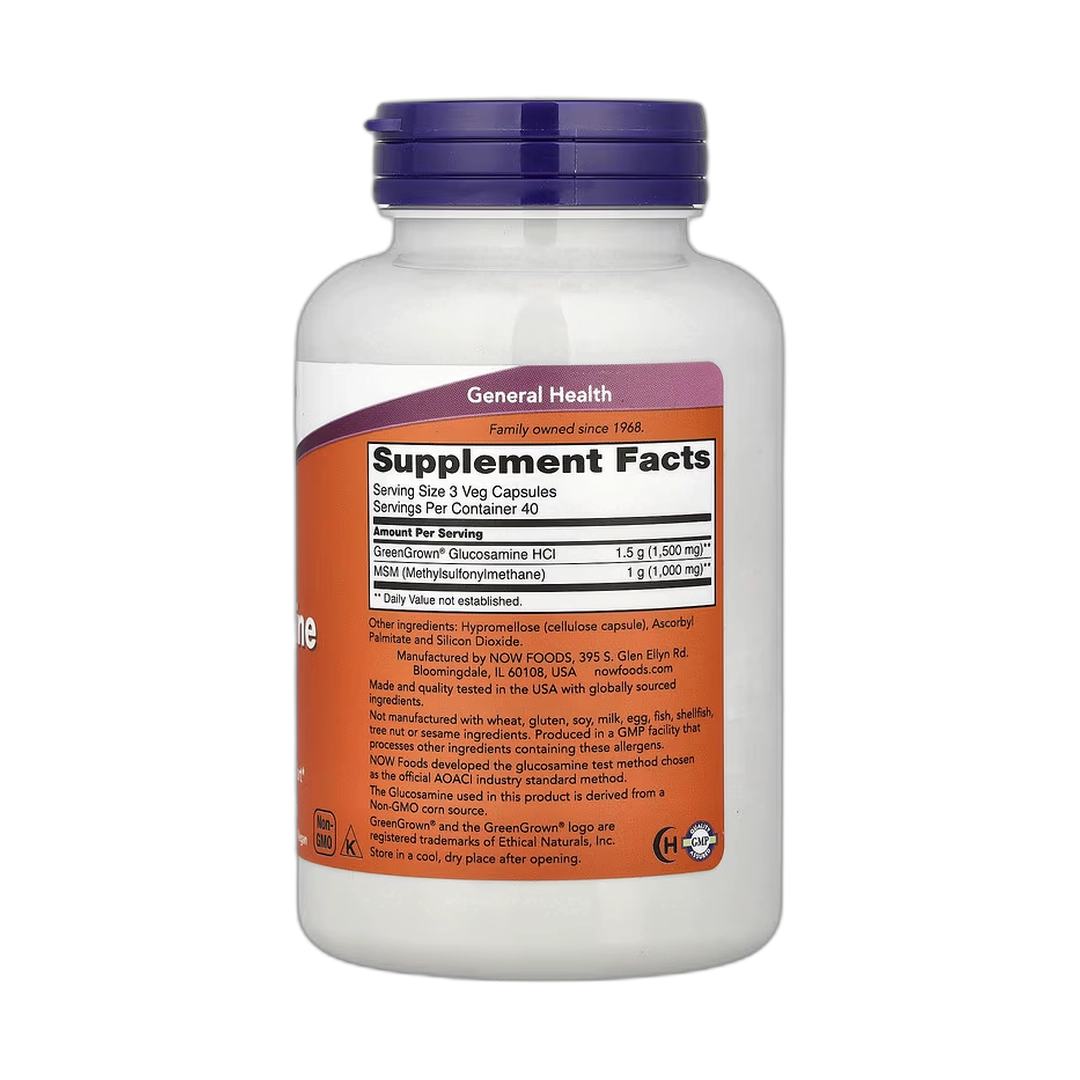 NOW Foods, Vegetarian Glucosamine & MSM, 120 Veg Capsules
