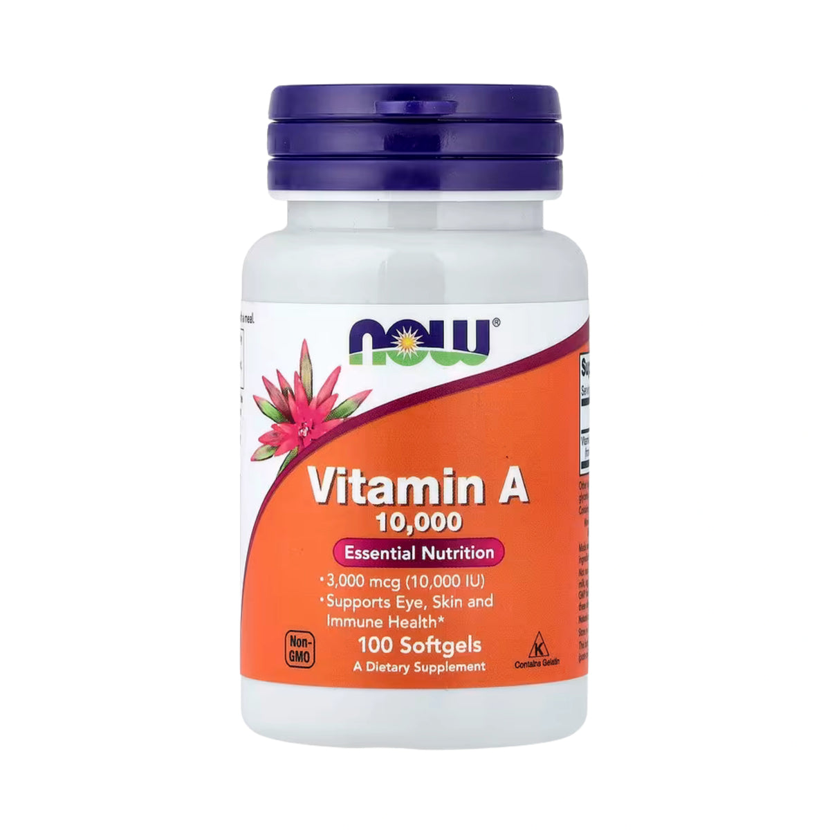 NOW Foods, Vitamin A, 3,000 mcg (10,000 IU), 100 Softgels