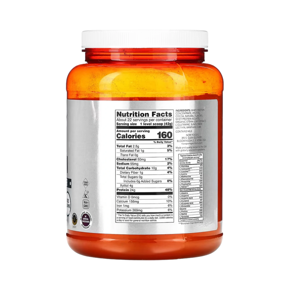 NOW Foods, Whey Protein, Creamy Chocolate, 2 lbs, 907 g