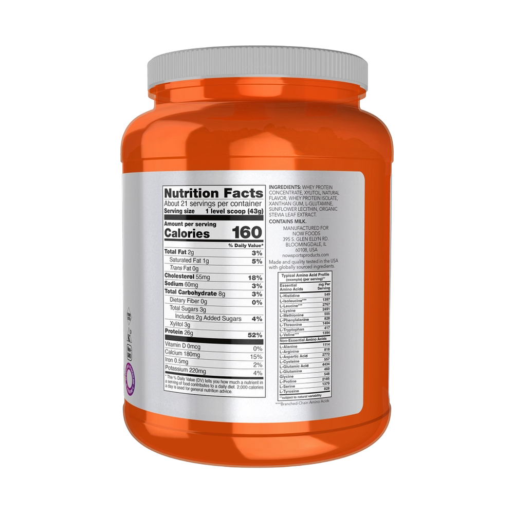 NOW Foods, Whey Protein, Creamy Vanilla, 6 lbs. 2,722 g