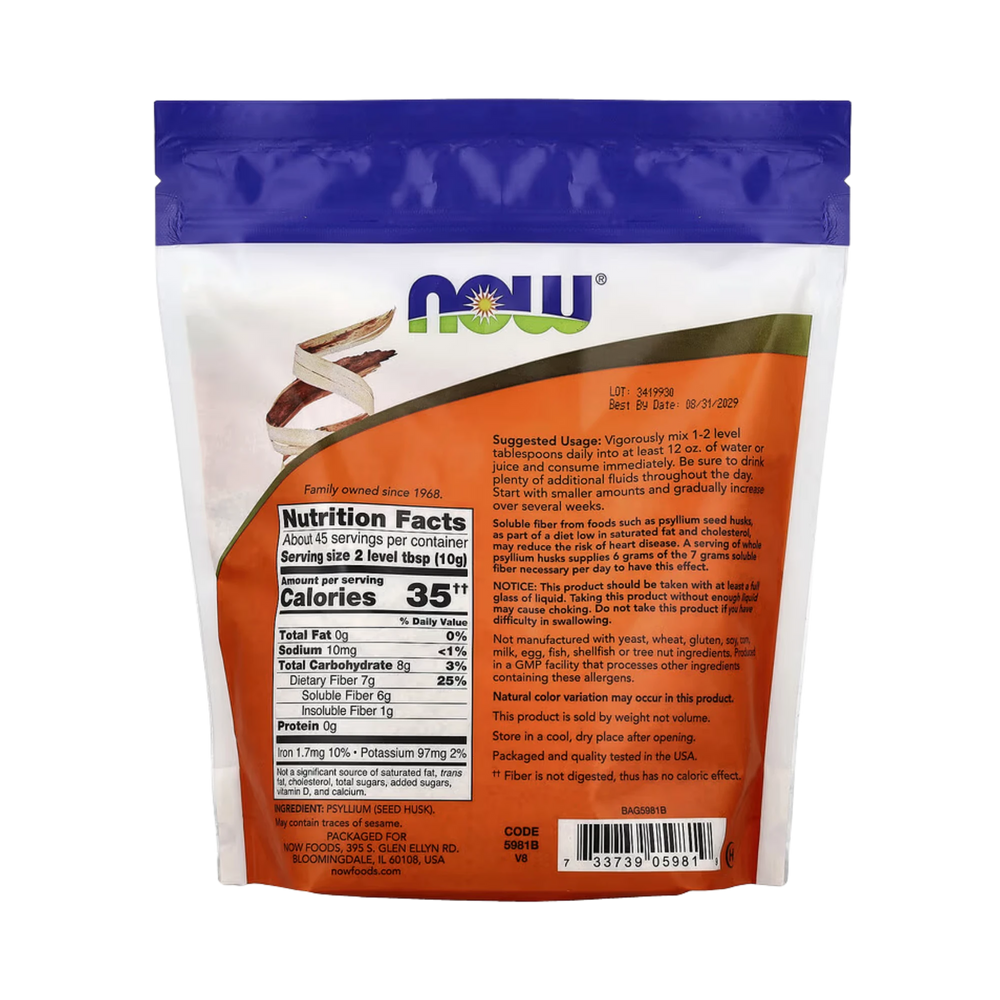 NOW Foods, Whole Psyllium Husks, 16 oz, 454 g