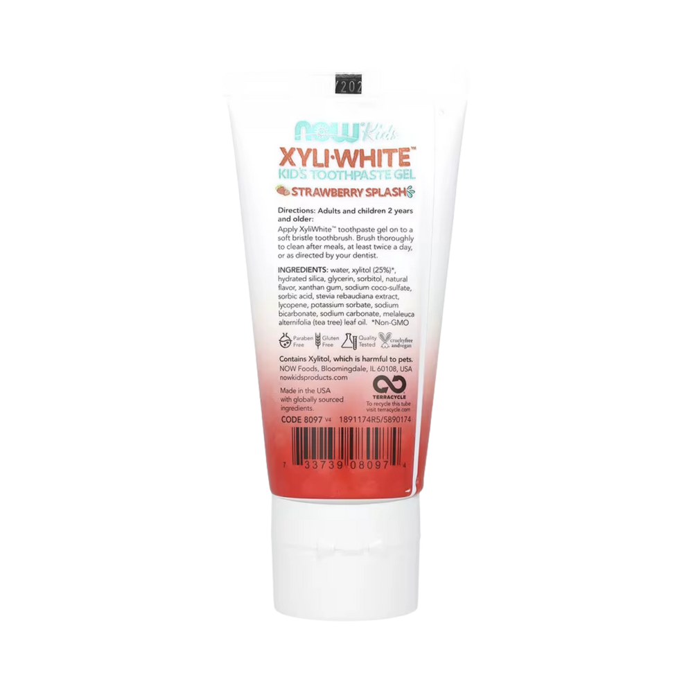 NOW Foods, XyliWhite, Kid's Toothpaste Gel, Strawberry Splash, 3 oz, 85 g