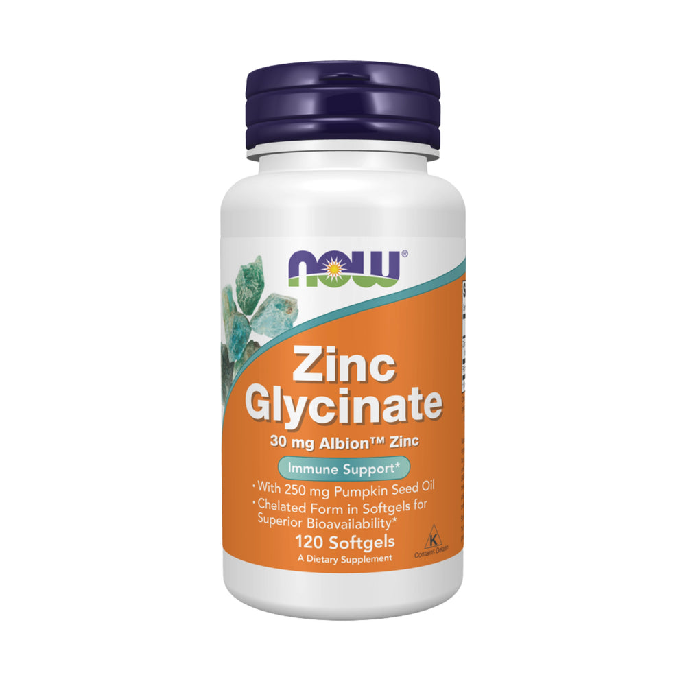 NOW Foods, Zinc Glycinate, 120 Softgels