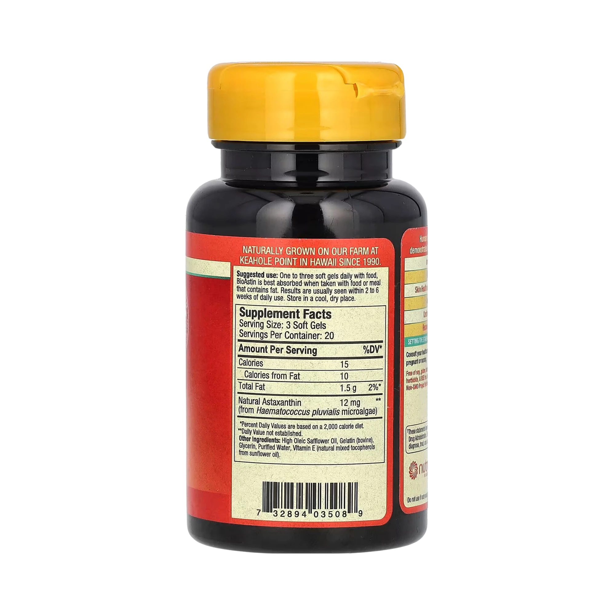 Nutrex Hawaii, BioAstin, Hawaiian Astaxanthin, 12 Mg, 60 Softgels