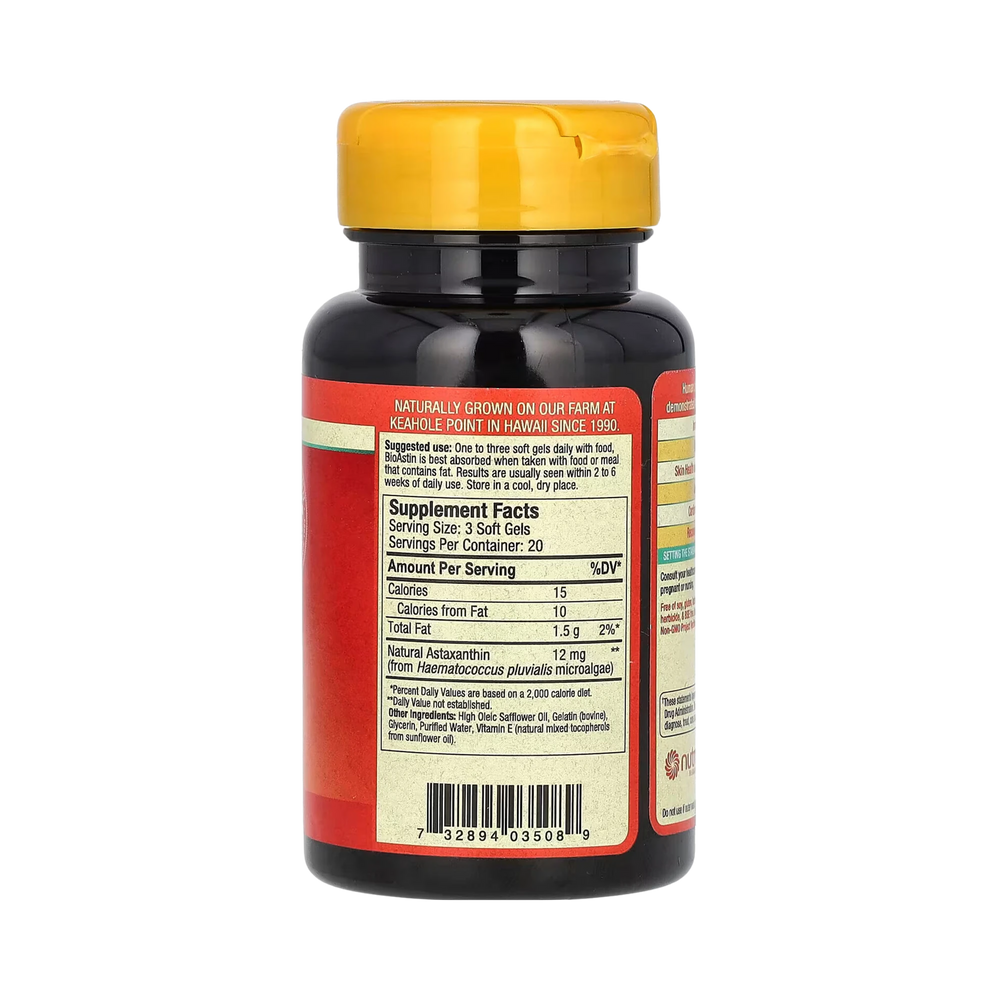 Nutrex Hawaii, BioAstin, Hawaiian Astaxanthin, 12 Mg, 60 Softgels
