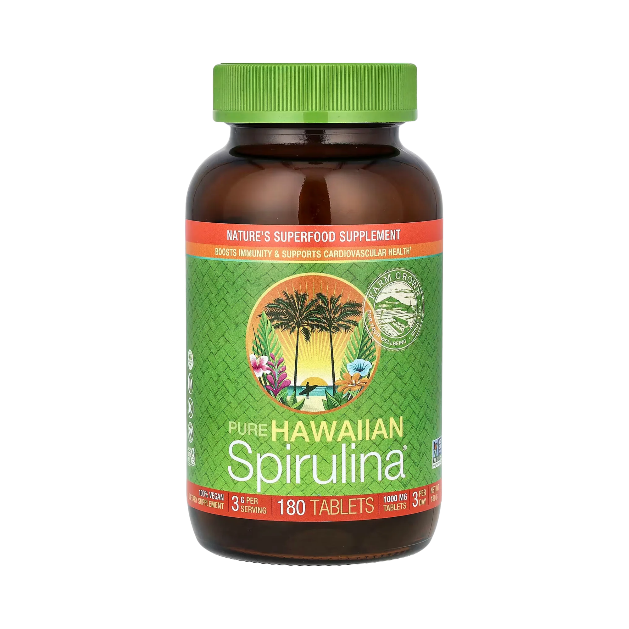 Nutrex Hawaii, Pure Hawaiian Spirulina, 3g, 180 Tablets