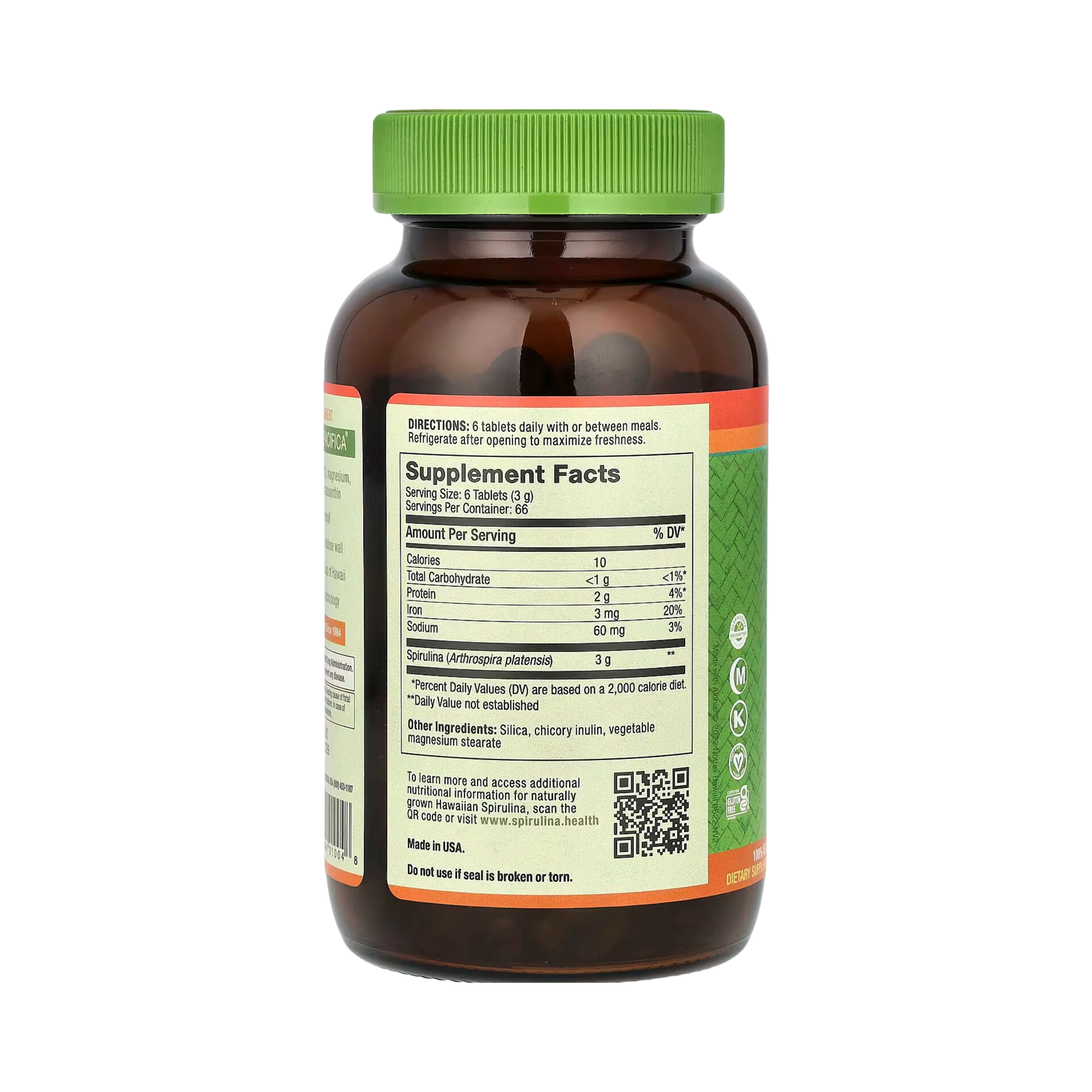 Nutrex Hawaii, Pure Hawaiian Spirulina, 3g, 400 Tablets