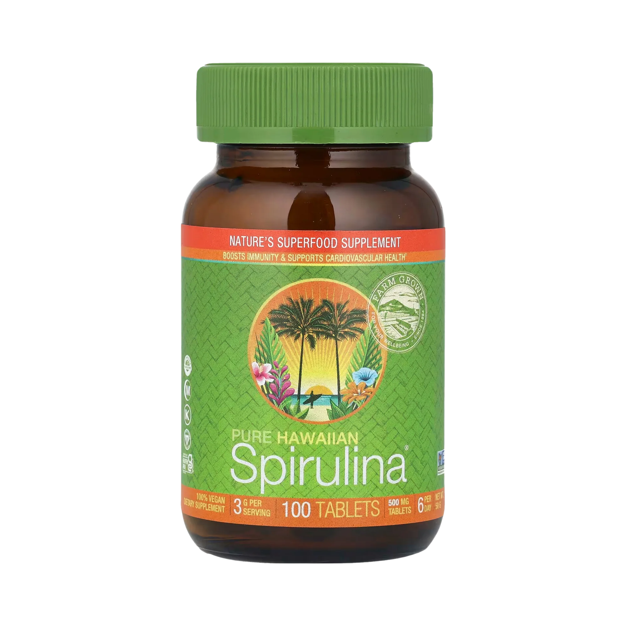 Nutrex Hawaii, Pure Hawaiian Spirulina, 500 Mg, 100 Tablets